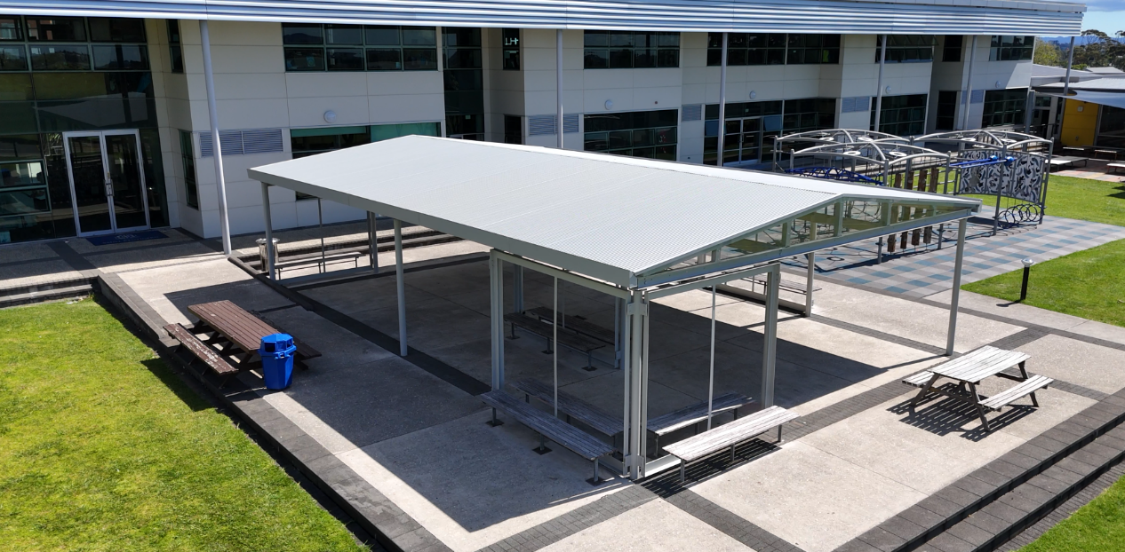School Outdoor Shelter Project: A Custom Pergola Solution for Coastal NZ Schools