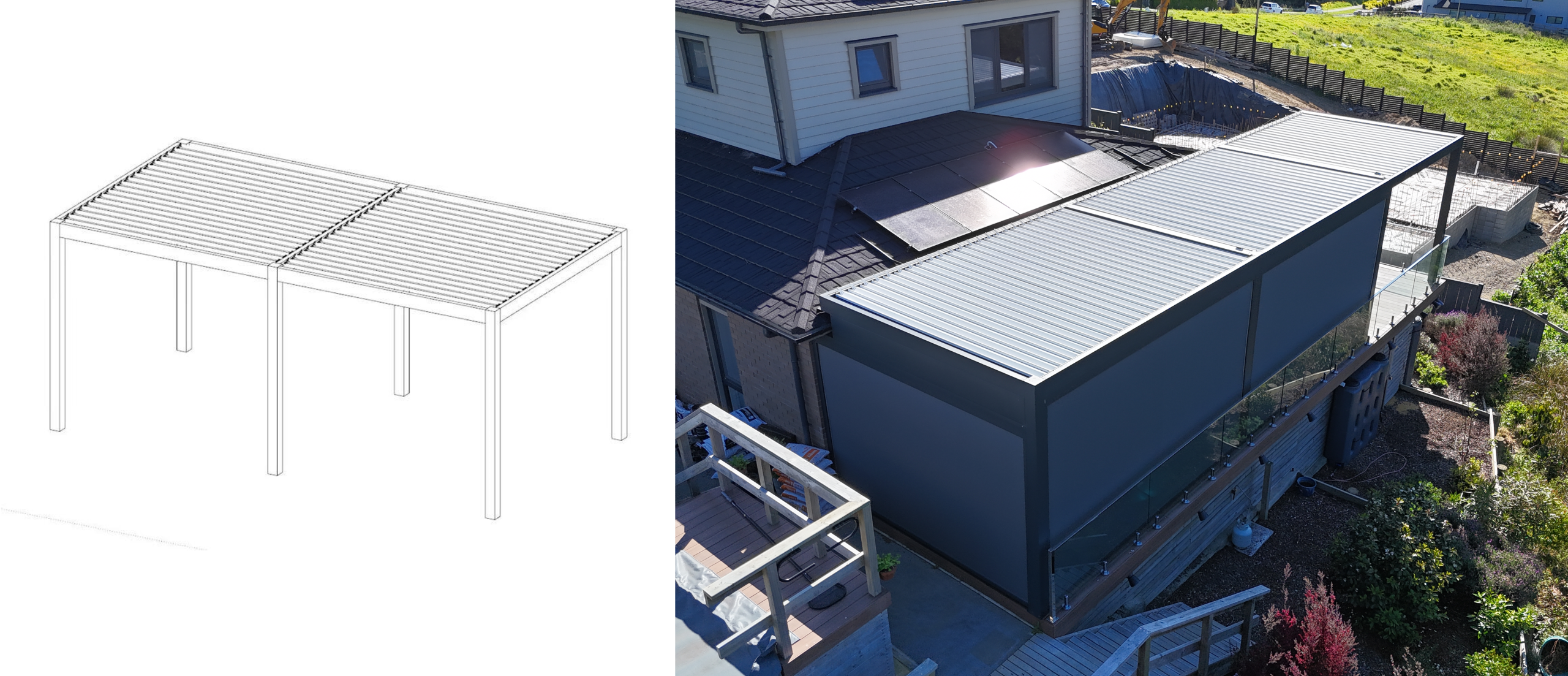 Free-Standing Pergola Double Bay Multi-Bay