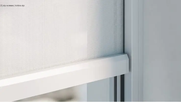 Motorised outdoor ZIP pergola blinds